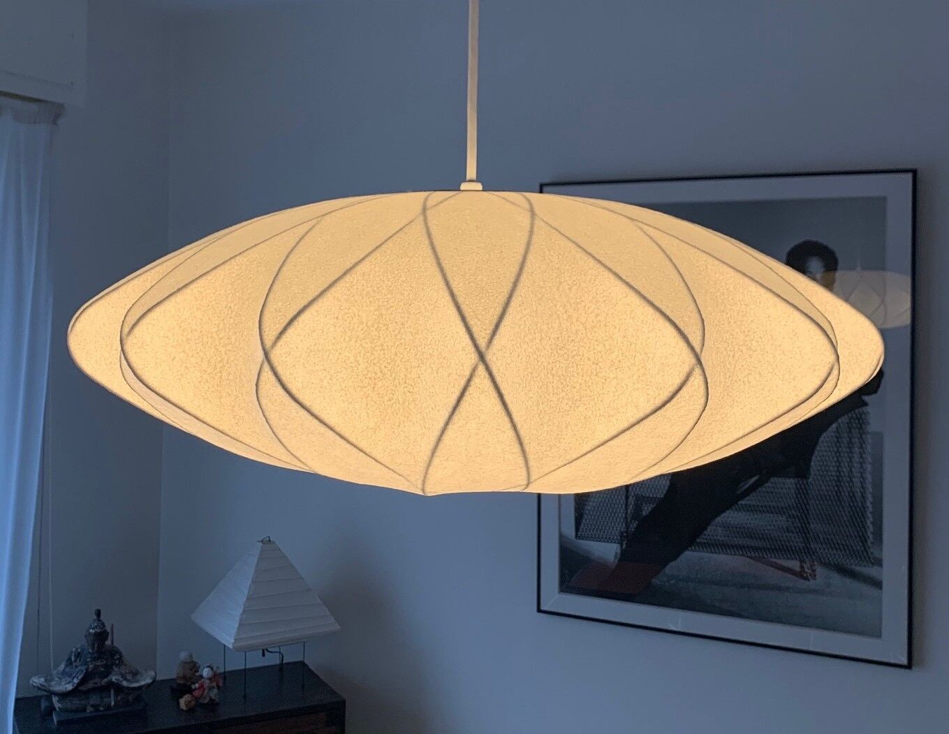 Crisscross Bubble pendant lamp by George Nelson