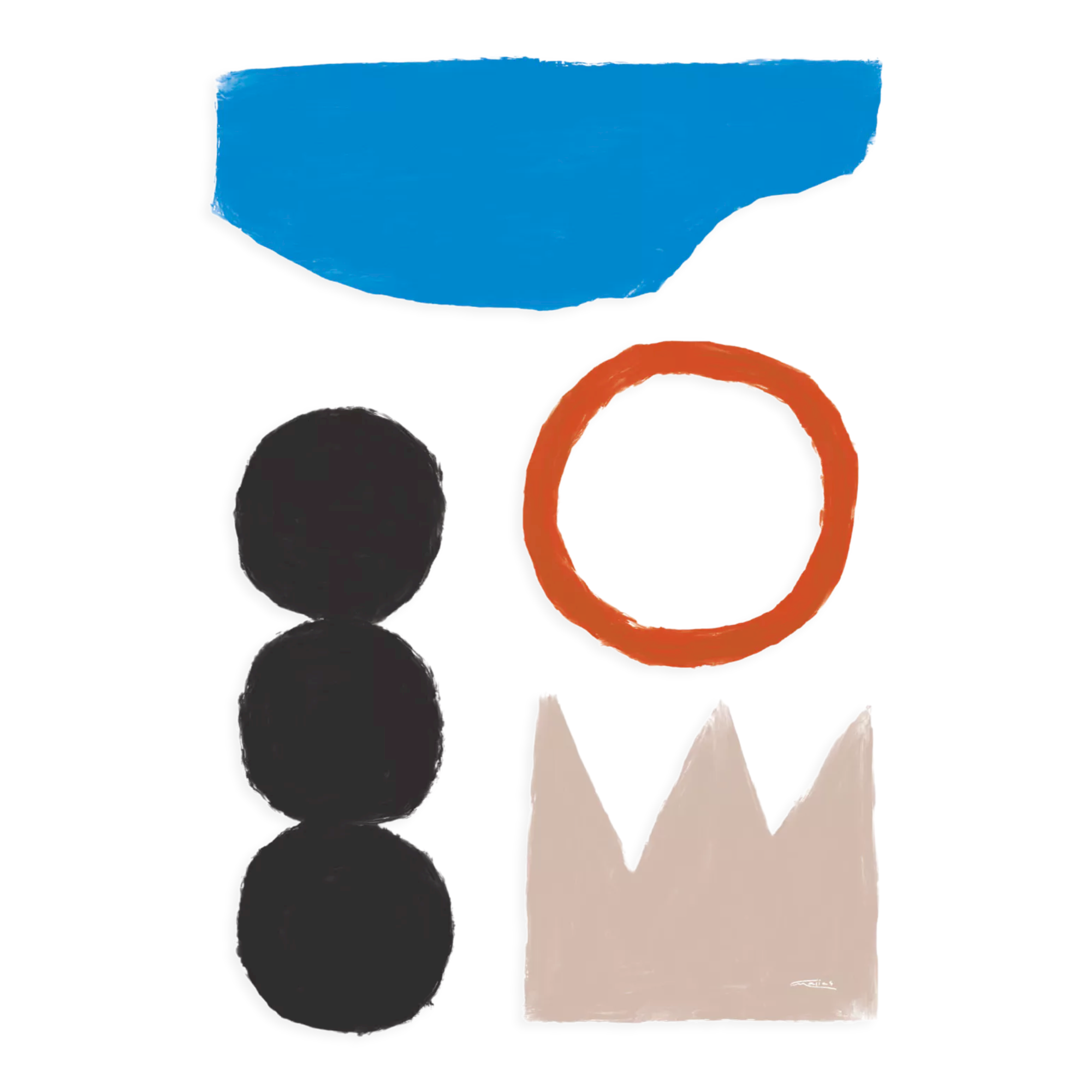 Wall poster colorful abstract shapes 50cm*70cm