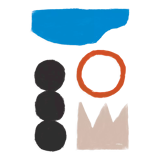 Wall poster colorful abstract shapes 50cm*70cm