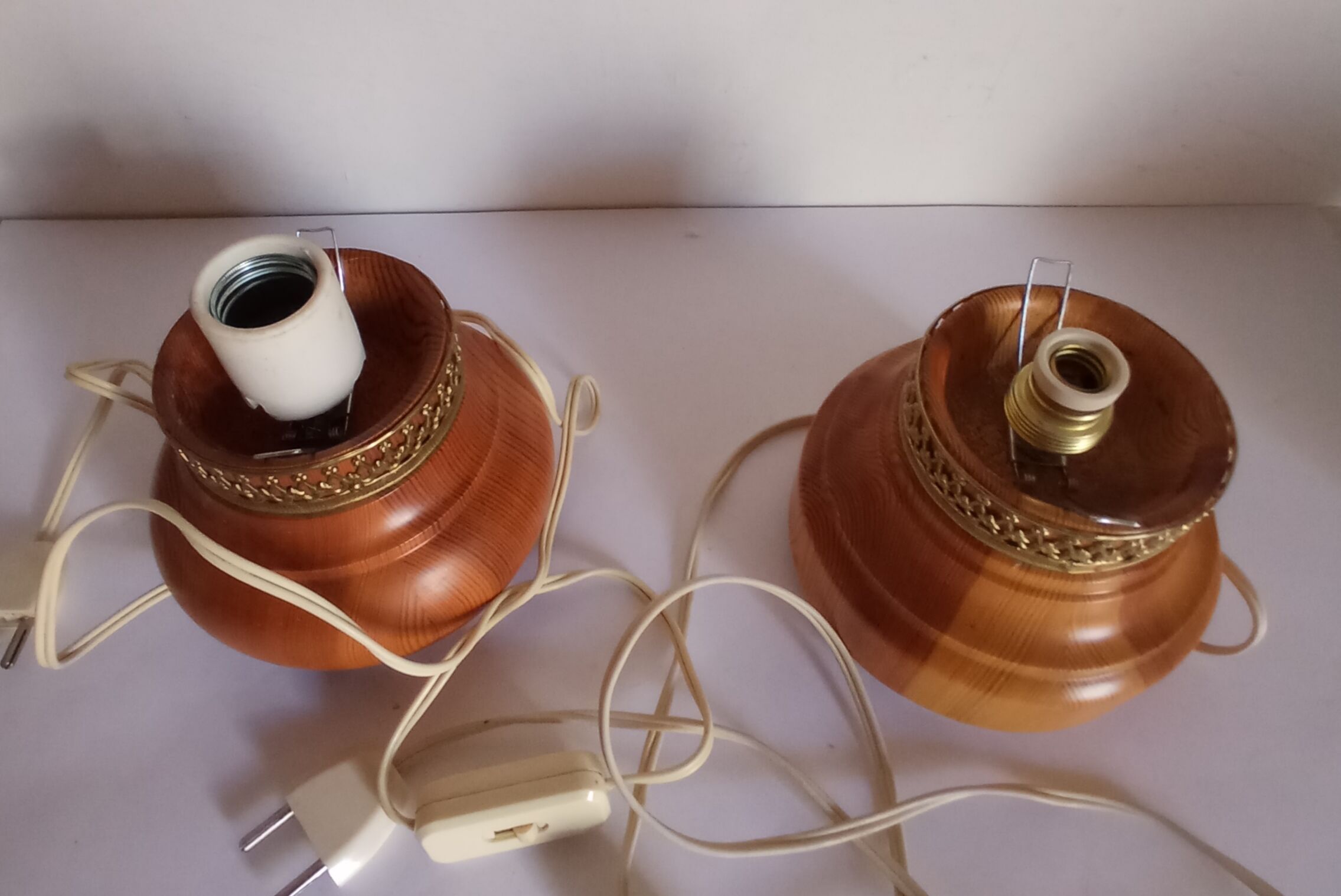 Paire de lampes de chevet vintage