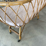 Rattan cradle with mattress