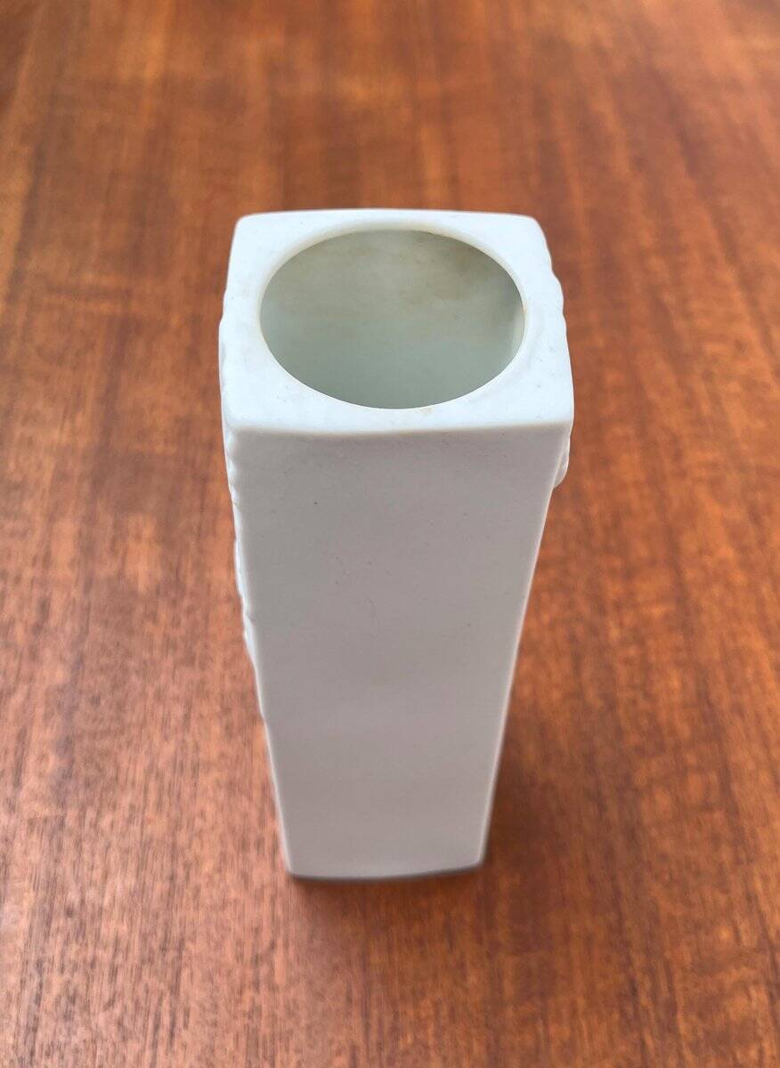 Vintage German vase in white porcelain by KPM Royal Porcelain, 1970s.