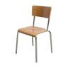 Tubax chrome tubular chair in beech wood