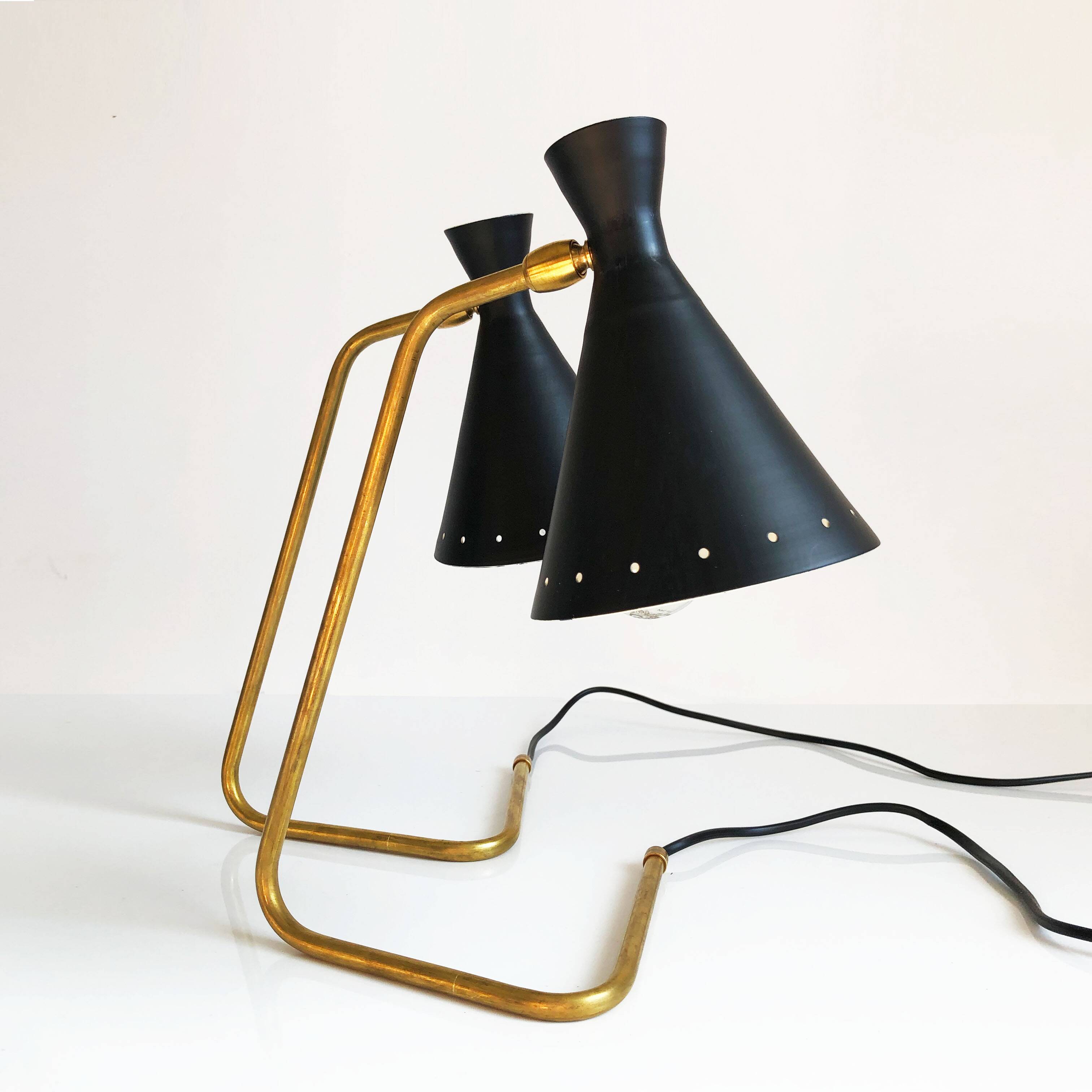 Pair of Italian “cocotte” lamps. 50s design