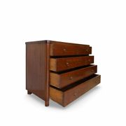 Commode en noyer burl art déco italien, années 1850.