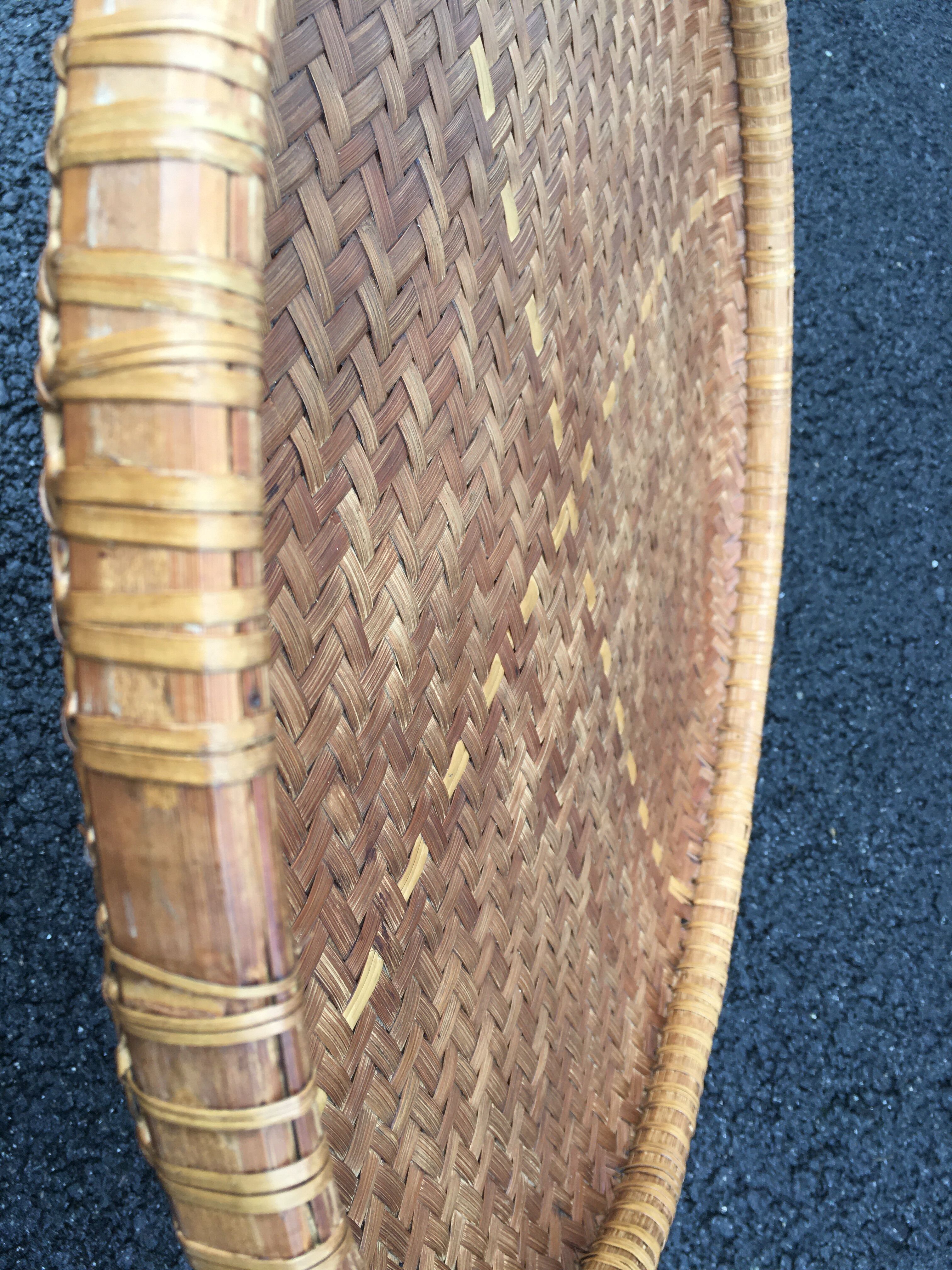 Braided bamboo tray