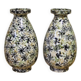 Pair of earthenware vases HBCM Montereau