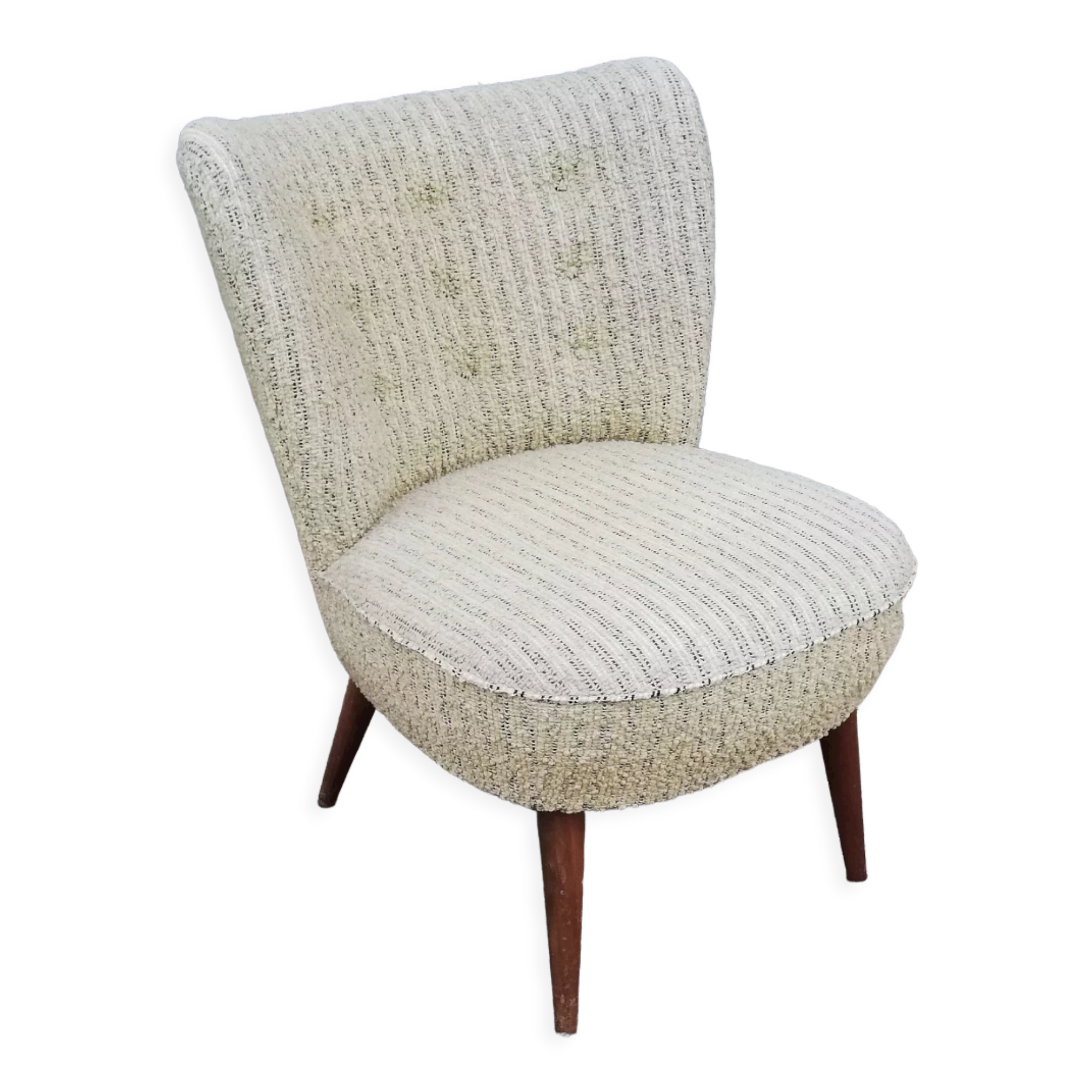 Vintage armchair beige fabric
