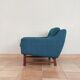Norwegian living room set in blue fabric, vintage scandinavian 1960s