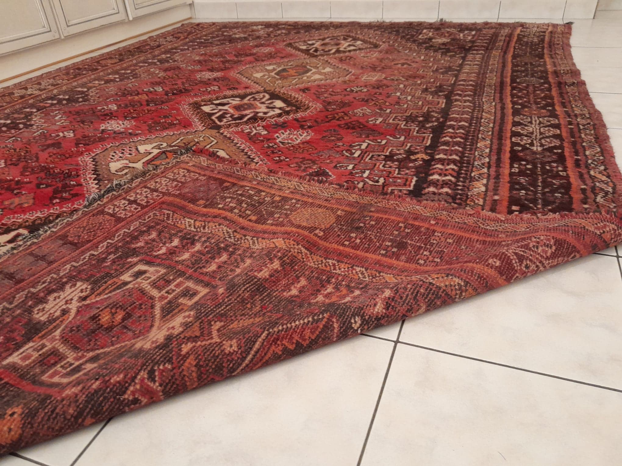 Handmade shiraz persian carpet 337x237cm