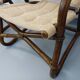 Suite de 3 fauteuils danois vintage esprit safari de Horsnæs Møbelfabrik en rotin et tissu des année