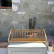 Superb and rare vintage rattan shelf.