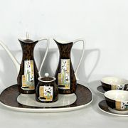 Mid-century ceramic teapot set by Alfa Ceramiche, Italy 1950s
