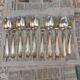 Set of 10 antique silver-plated cutlery
