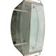 Bar cart/vintage cart in curved glass by Gallotti & Radice
