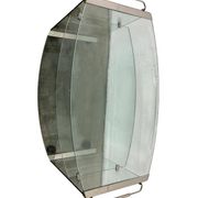 Bar cart/vintage cart in curved glass by Gallotti & Radice