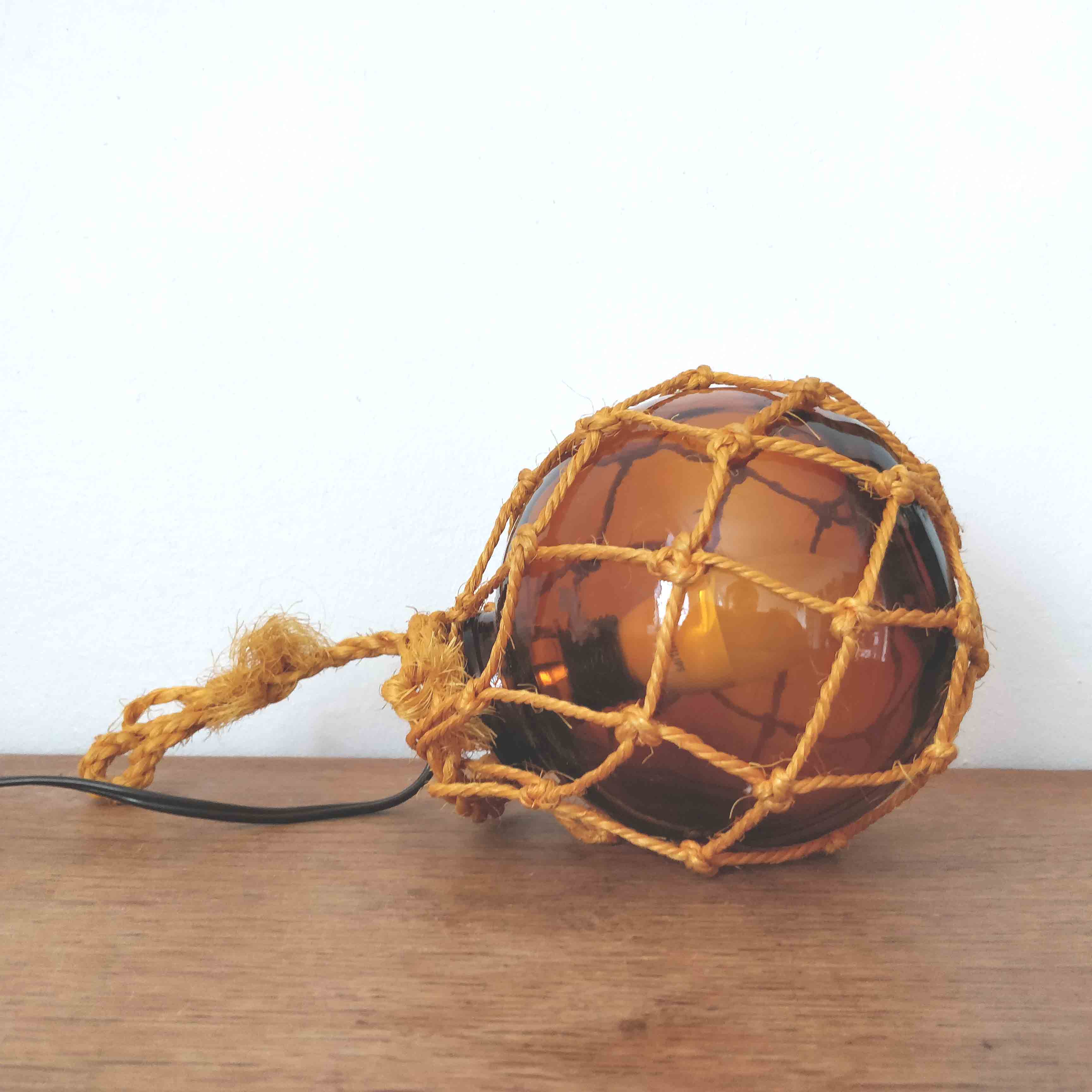 Float lamp peach amber ball