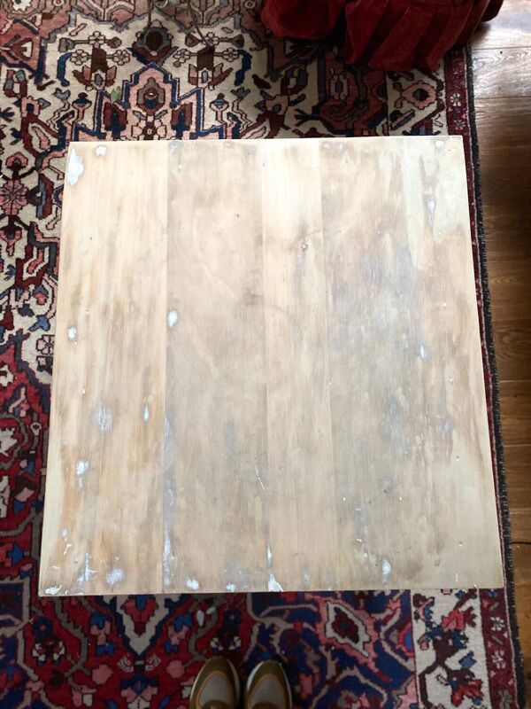 Table basse de ferme en bois ancien patiné