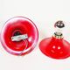 Pair of petite red disc sconces, Italy 1980s