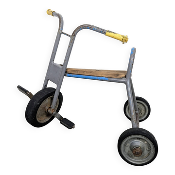 Tricycle vintage métal et bois