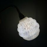 Vintage globe wall light in white Clichy glass