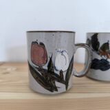 Paire de Mugs en grès vernissé 1970