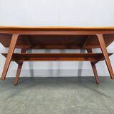 Danish Mid Century Teak Coffee Table with Shelf, 1960s