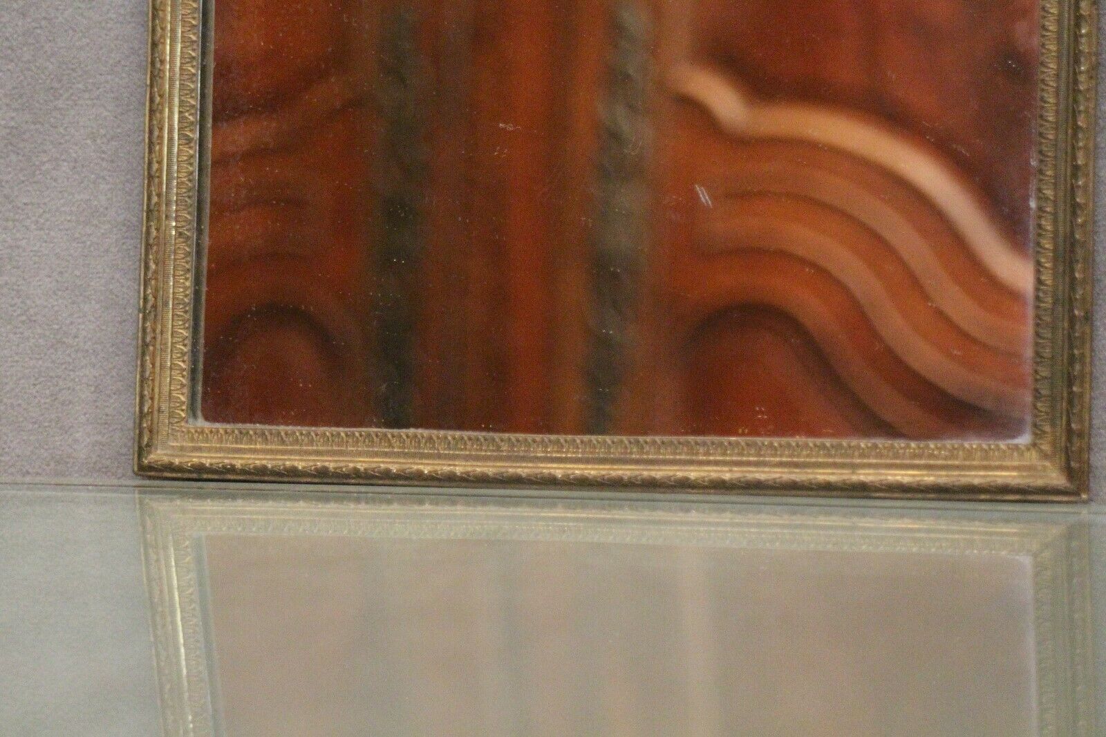 Mirror bronze frame 19th Louis 16 28.6x19cm