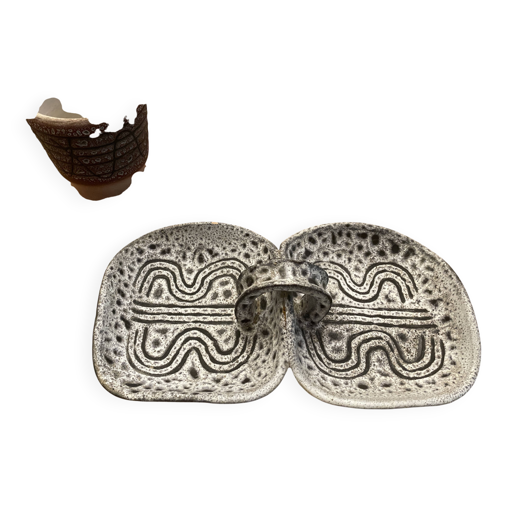 Jean Austruy 2 ceramic pieces from the 1970s.