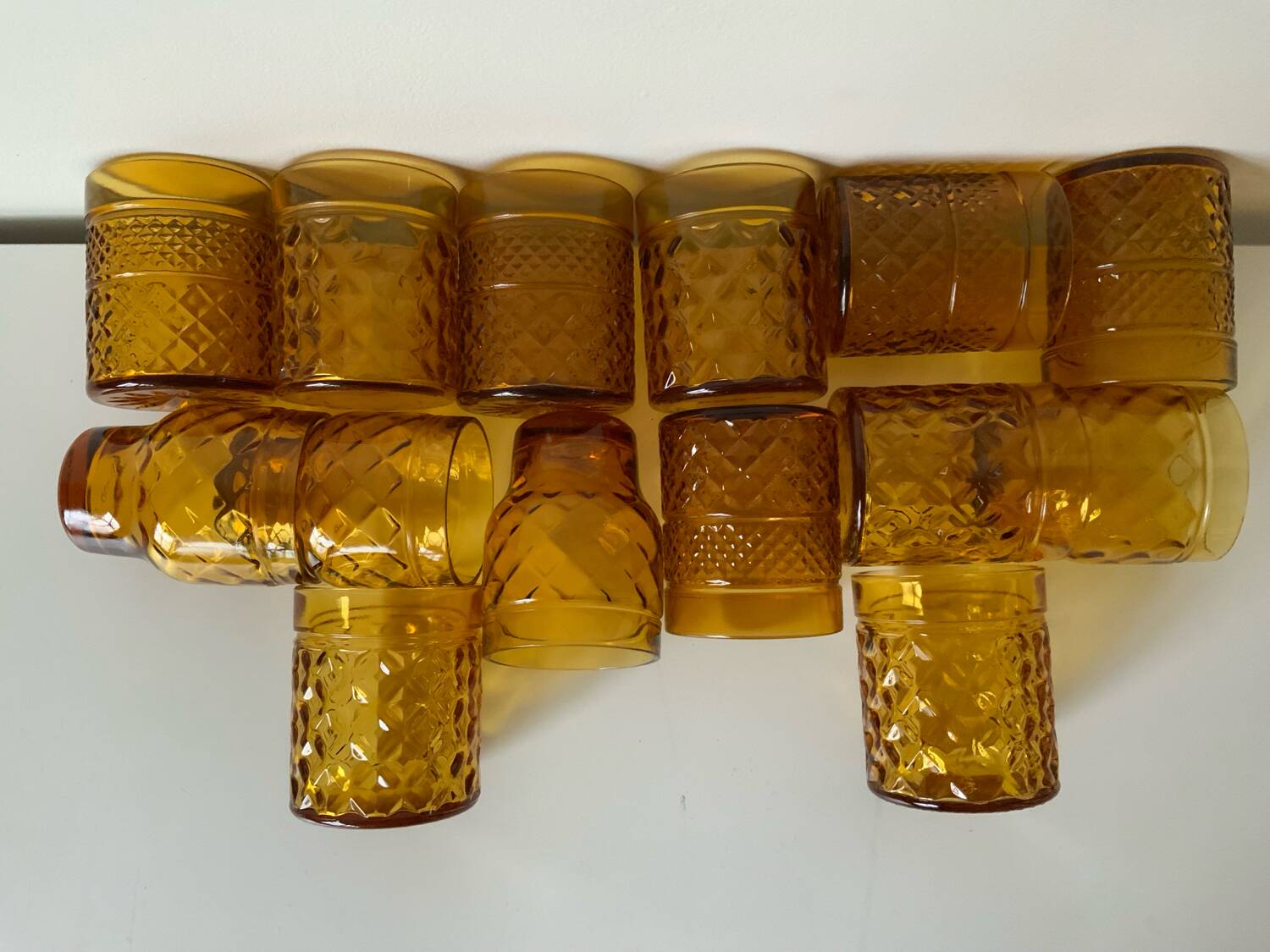 Vintage amber glasses