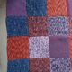 Plaid en patchwork tricoté main