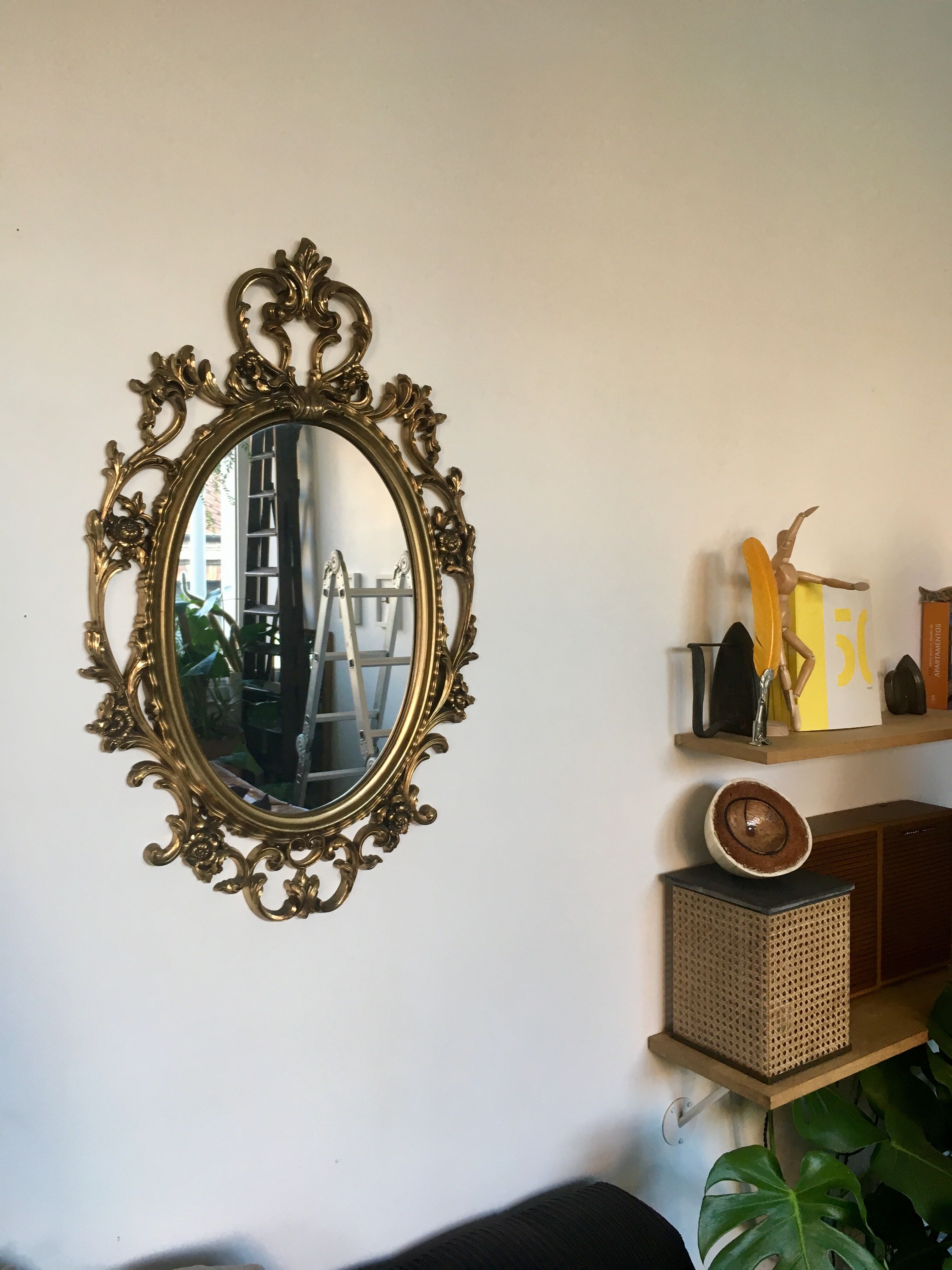 Old baroque mirror 52x83cm