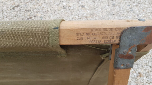 US military camp bed 1945