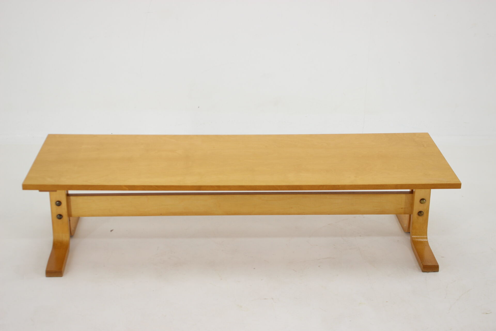 1970s Beech Bench/Planter Stand Czechoslovakia