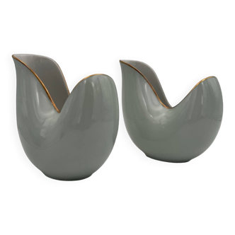 Rosenthal selb germany - two “banana ship” vases by hans wohlrab for rosenthal - 1956