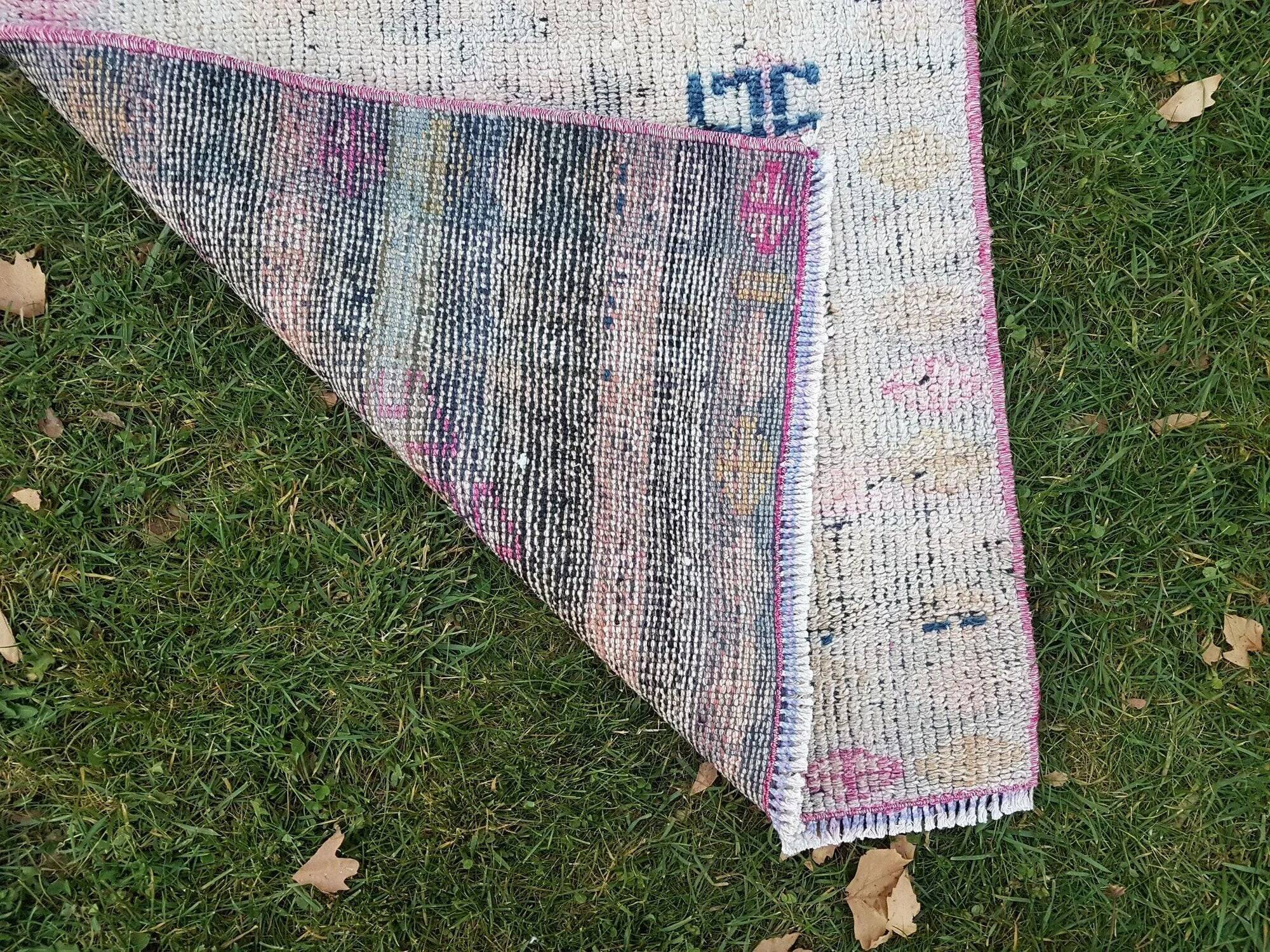 Vintage Turkish hallway rug 72x460 cm