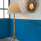 Lampadaire en rotin circa 1950