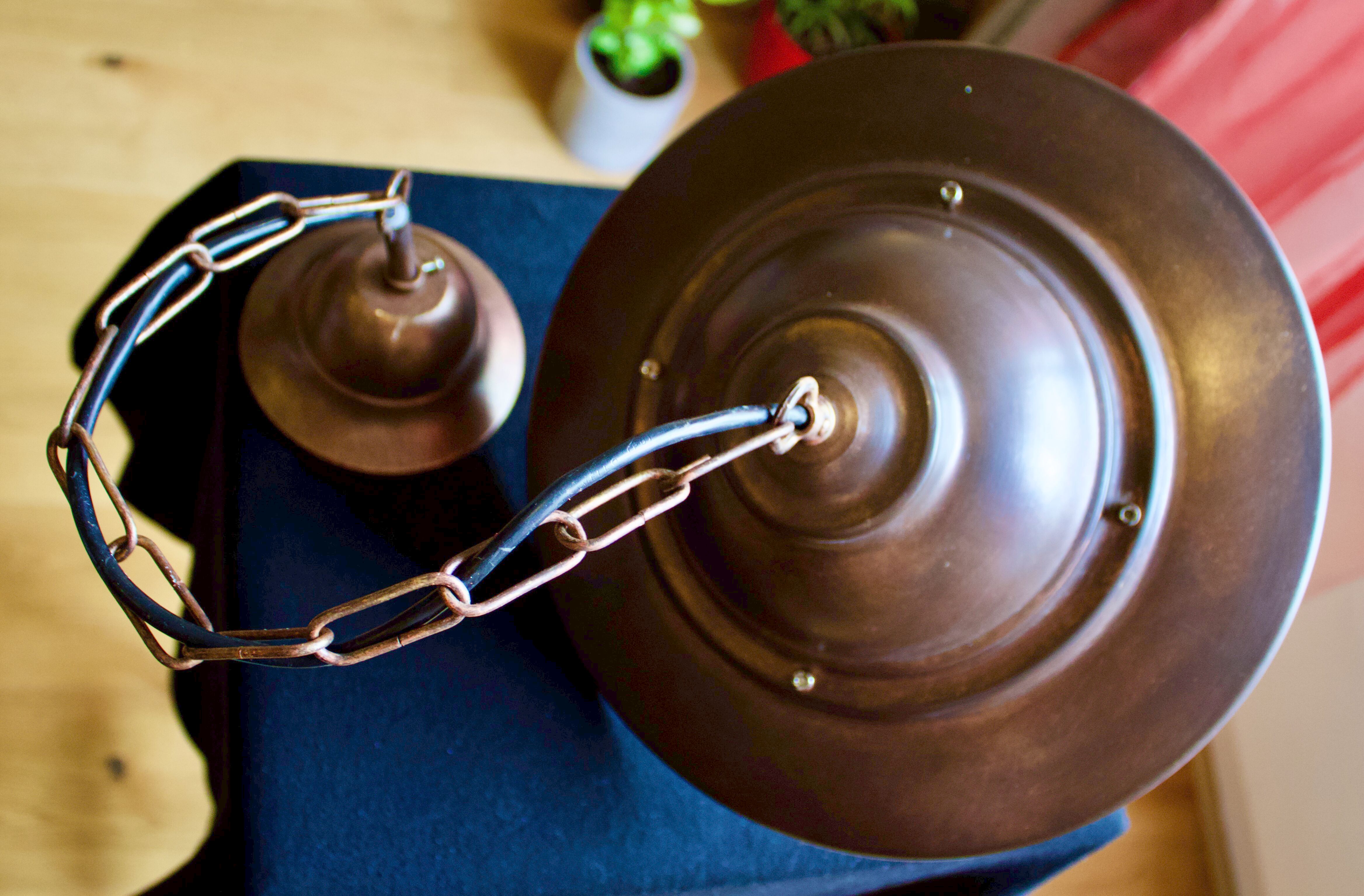 Glass and metal hanging lamp - Massive