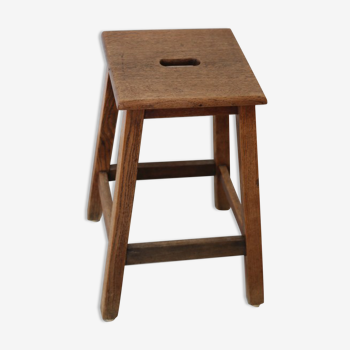 Tabouret chêne années 50