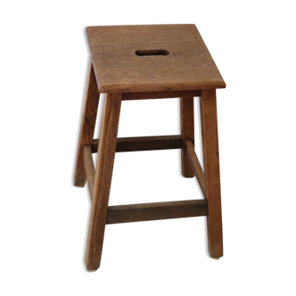 Tabouret chêne années 50