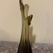 Vintage smoked glass vase