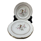 Lot de 4 assiettes à dessert gien modèle tokio diamètre 18.5 cm