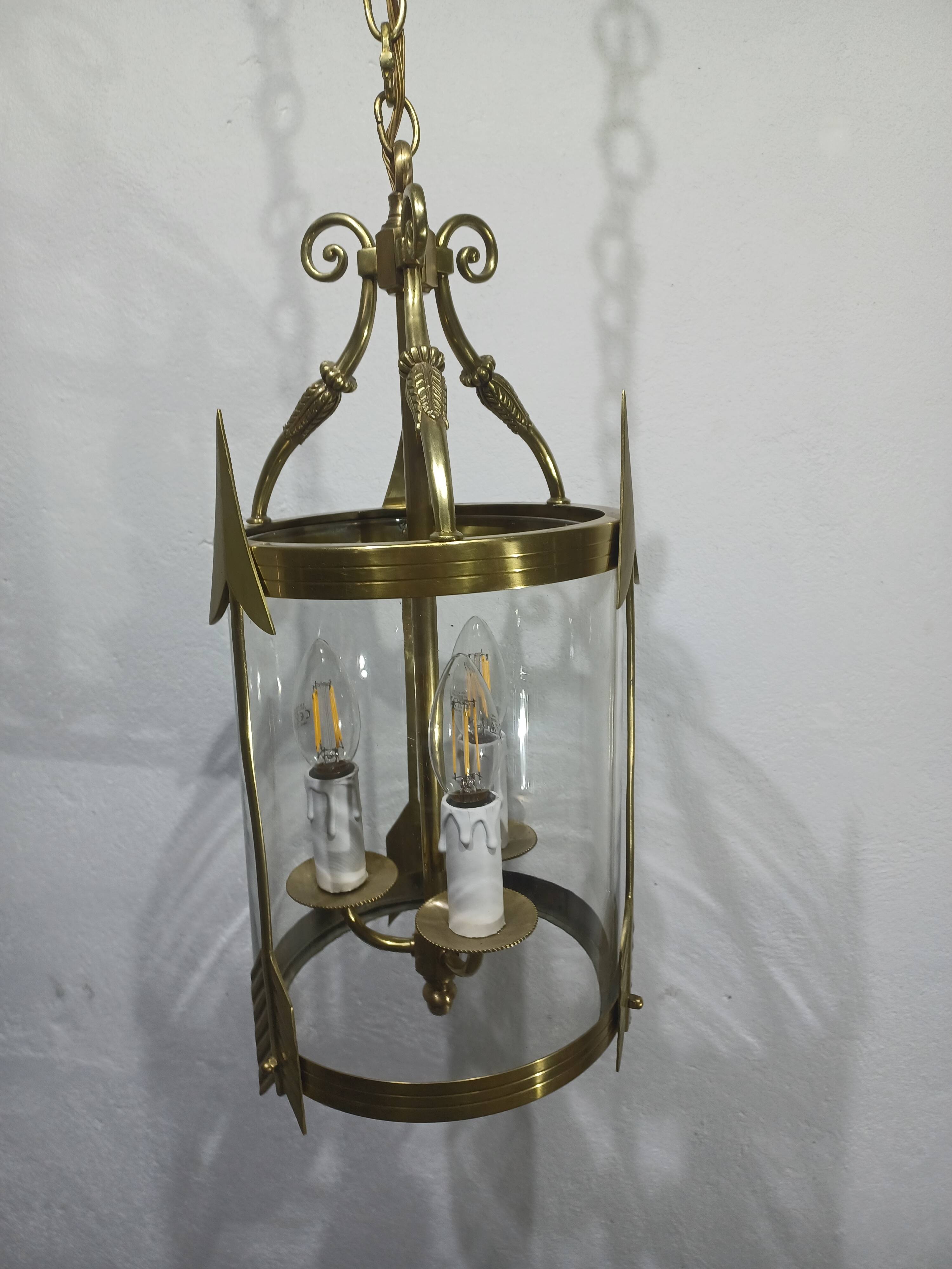 Empire Style 3-Light Bronze Lantern
