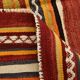 Tapis Kilim vintage long et large, orange et rouge, 5 x 13 cm, 149 x 402 cm, SK 33068