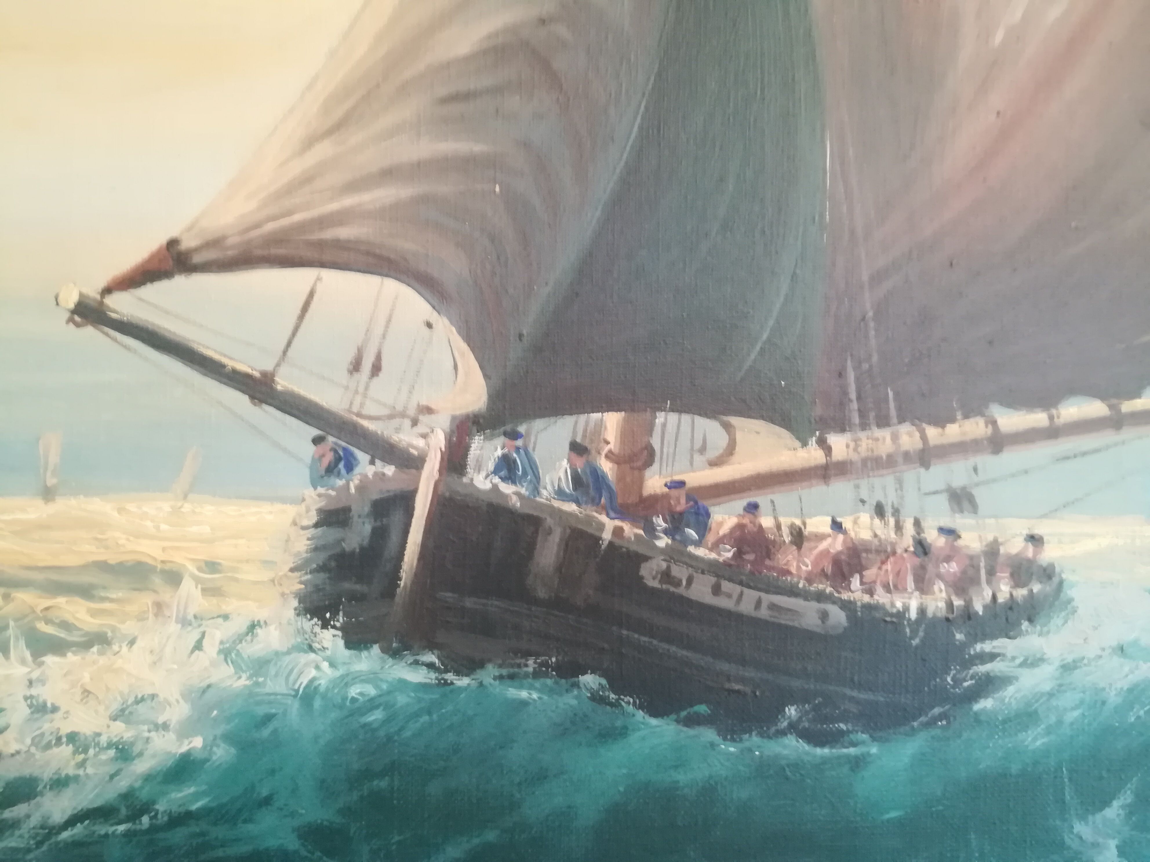 Huile sur toile marine signé Le Tallec