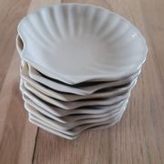 9 coquilles à St Jacques en grès émaillé