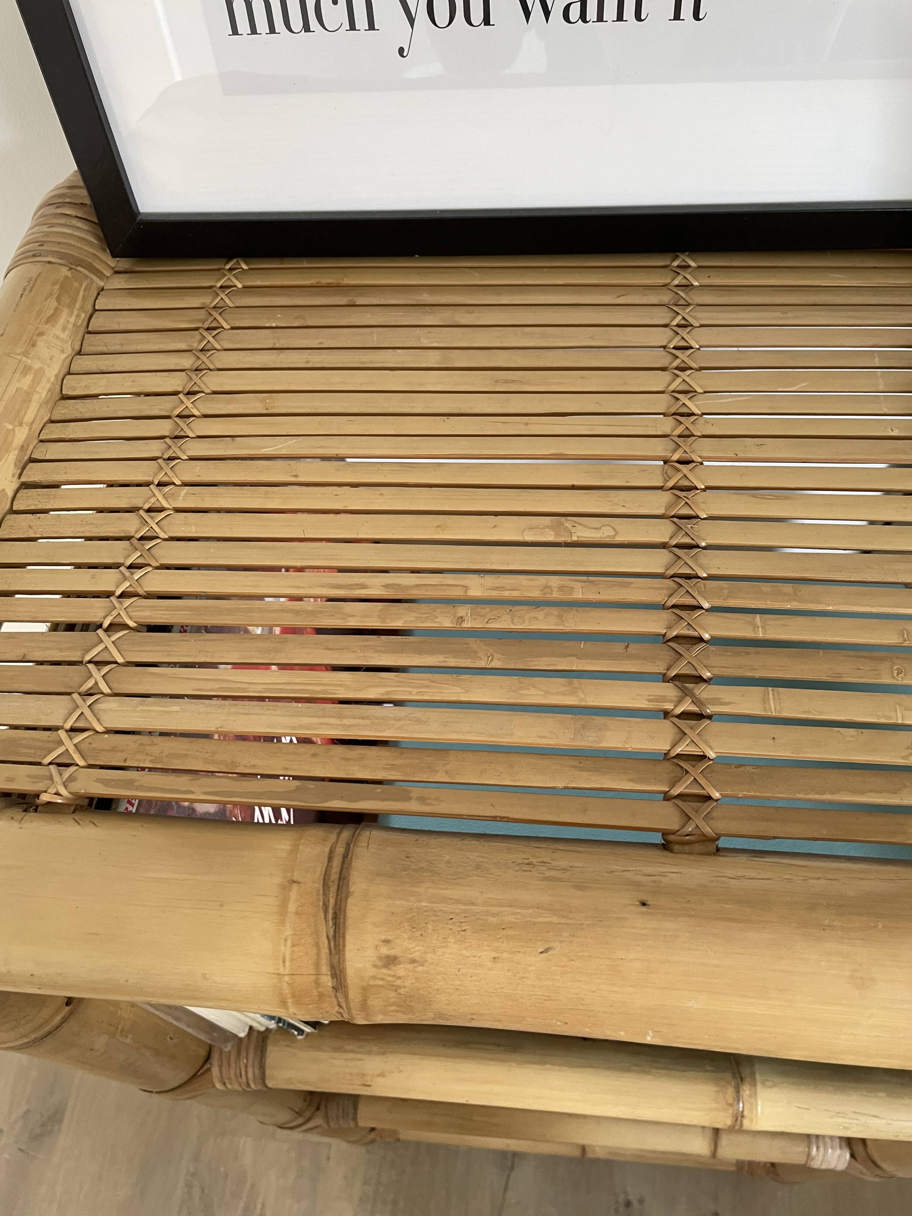 Vintage light bamboo shelf