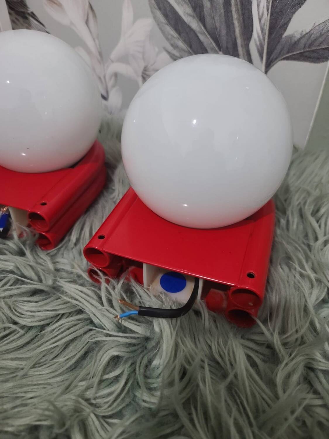 Pair of space age wall lights