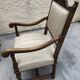 Set of 2 family armchairs, in walnut, in classic style. Late 17th century.