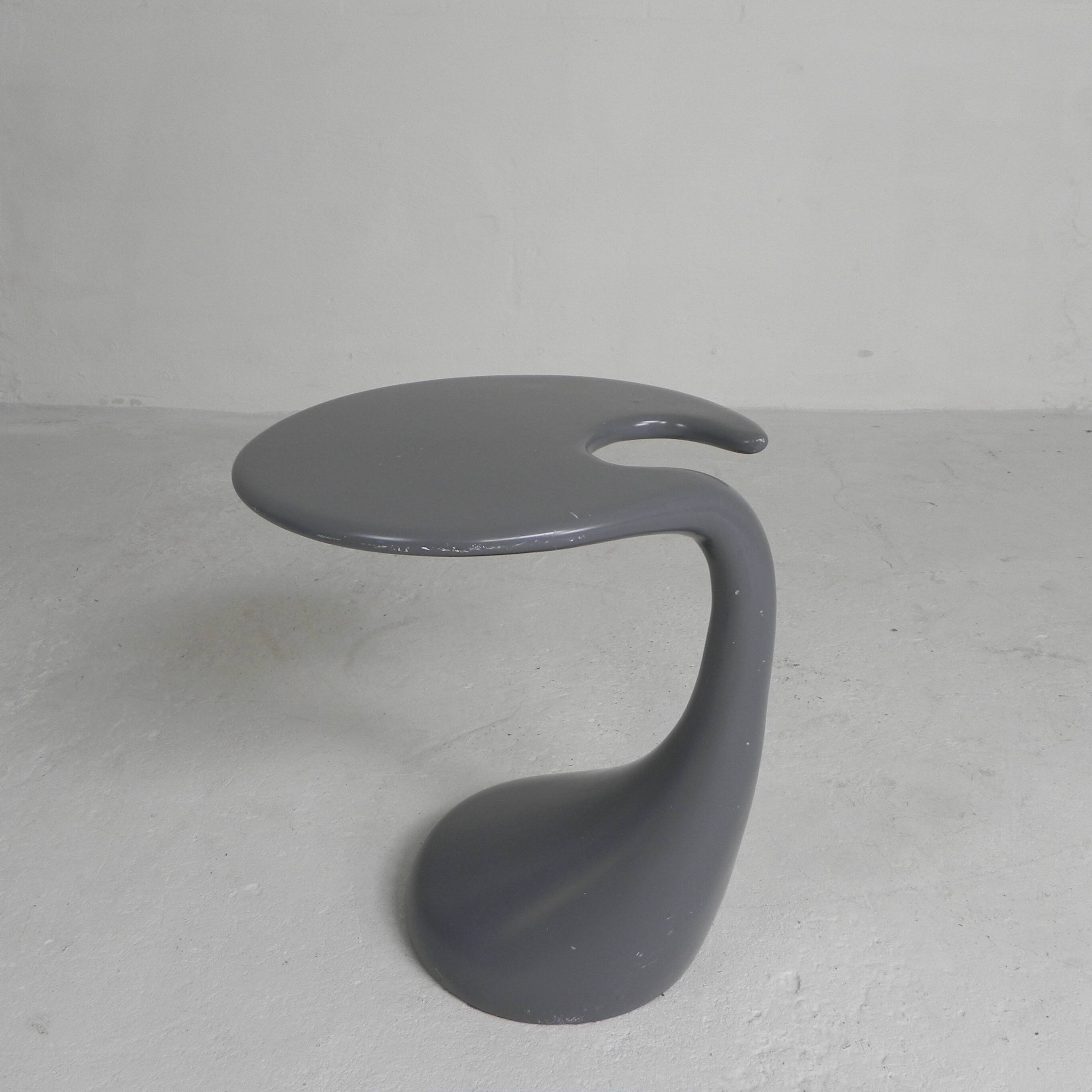 Vintage table design, side table with organic shapes, 90s.